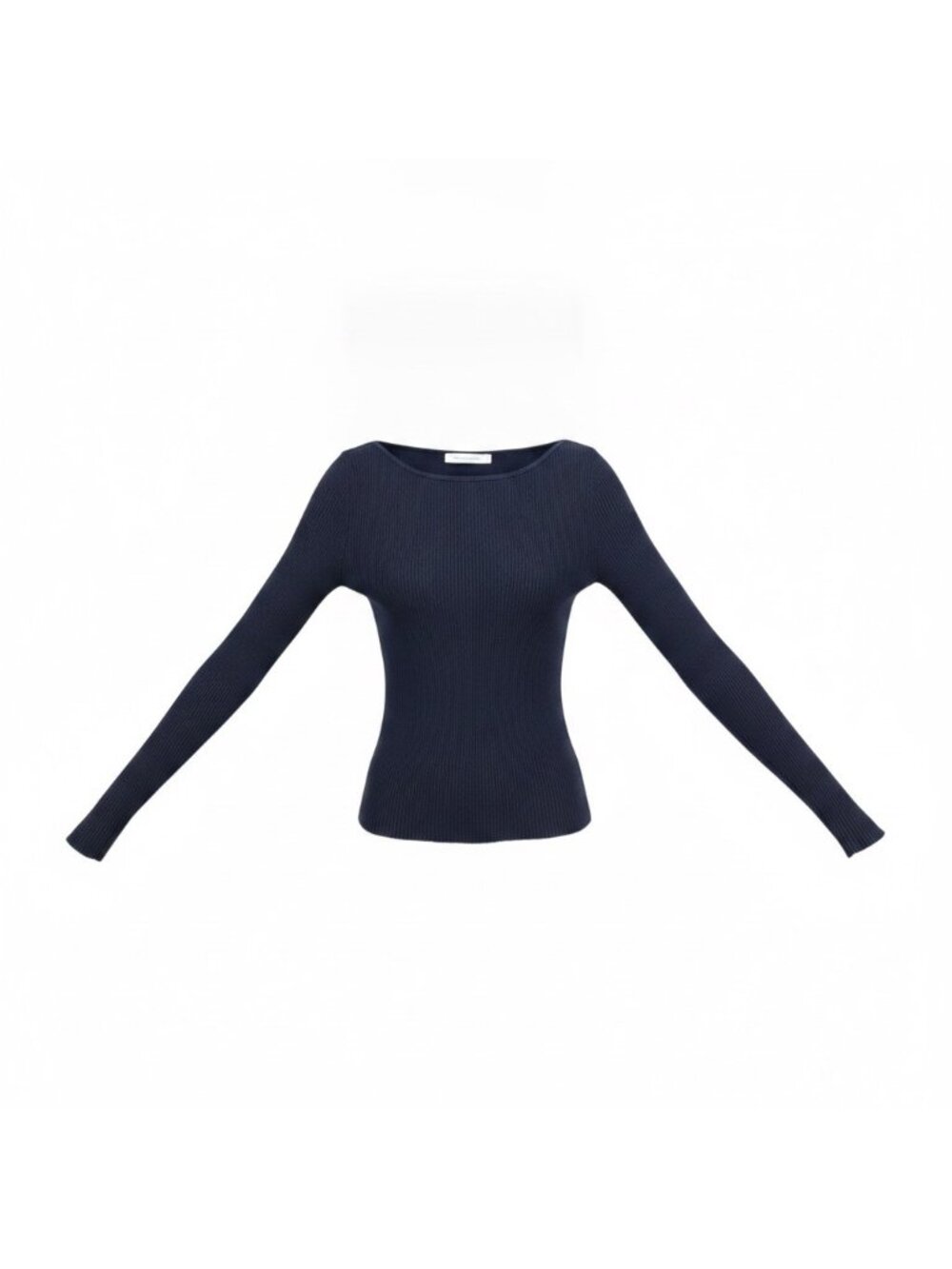 Abercrombie & Fitch Womens Black Long Sleeve Ribbed Top Stretchy Slim Fit Sz S
